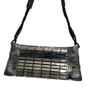 VBH Italia Diva First Edition Crocodile Black & Sterling Silver Hand Bag